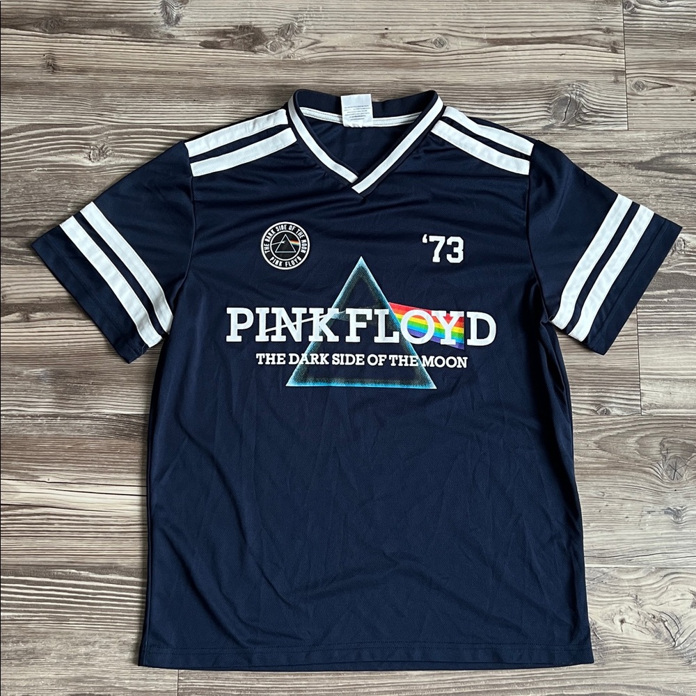 Pink Floyd Baseball Jersey Tee with Short Sleeves Unisex Dark Side of the Moon